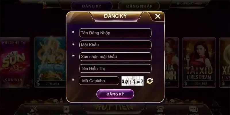 Điền đầy đủ thông tin 