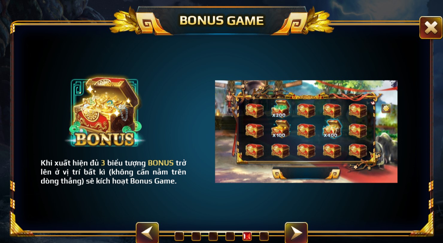 3 biểu tượng Bonus xuất hiện trên màn hình, người chơi sẽ được đưa vào một mini-game