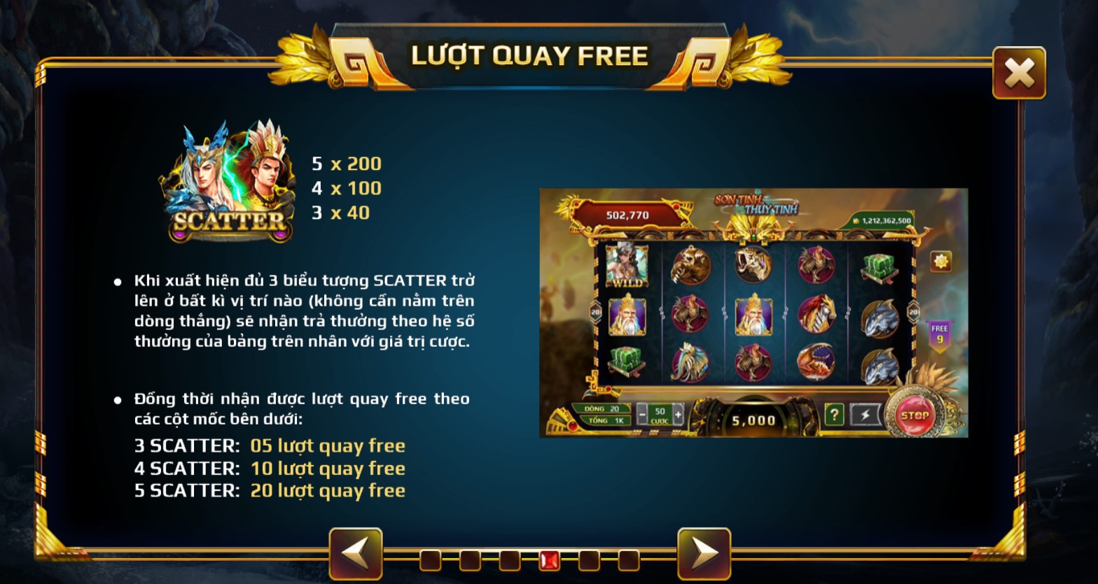 Biểu tượng Scatter là chìa khóa để mở ra những vòng quay miễn phí đầy may mắn