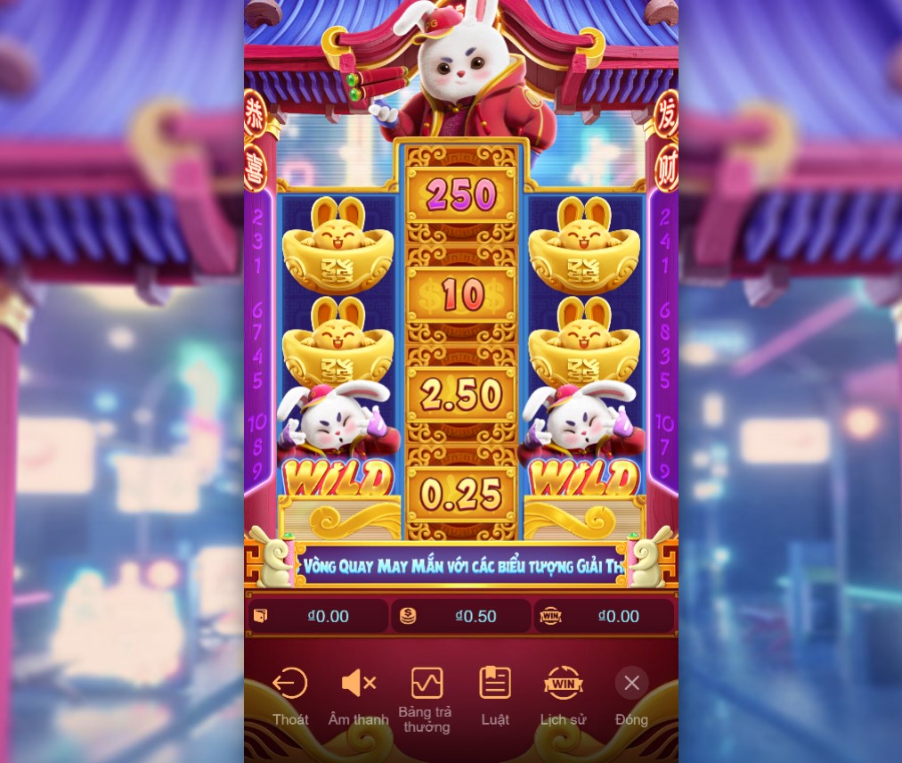 Giao diện game Nổ hũ Thỏ May Mắn