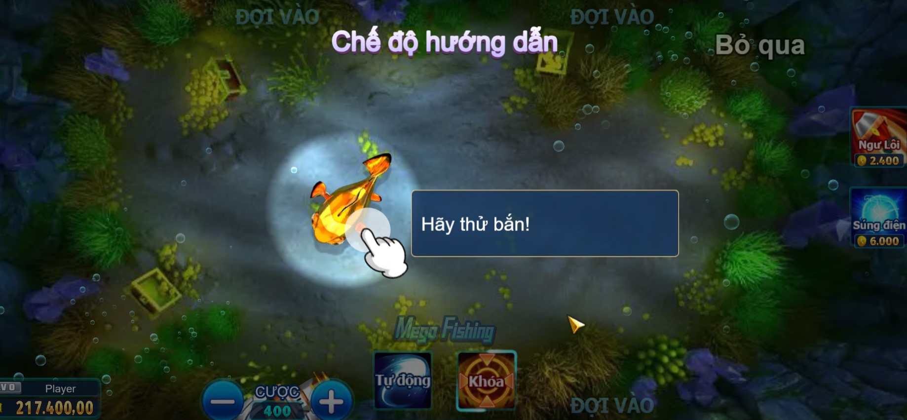 Anh em có thể chọn chế độ chơi thử để làm quen