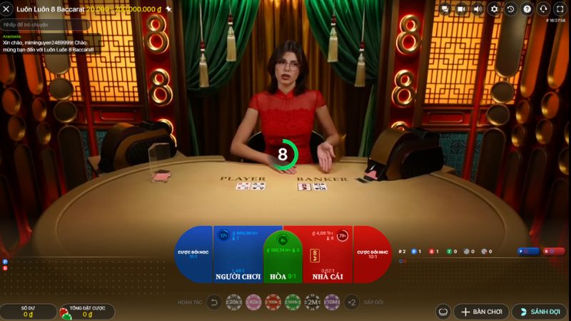 Chơi Baccarat Livestream tại Fanvip cùng dealer xinh đẹp