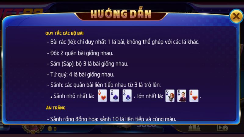 Quy tắc các bộ bài trong game Sâm Lốc