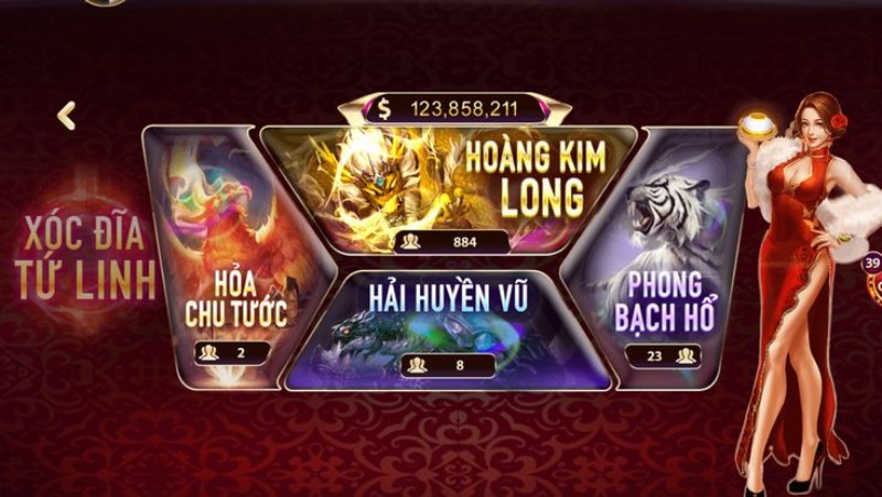 Xóc đĩa tứ linh